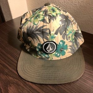 Volcom Green Cream Floral SnapBack